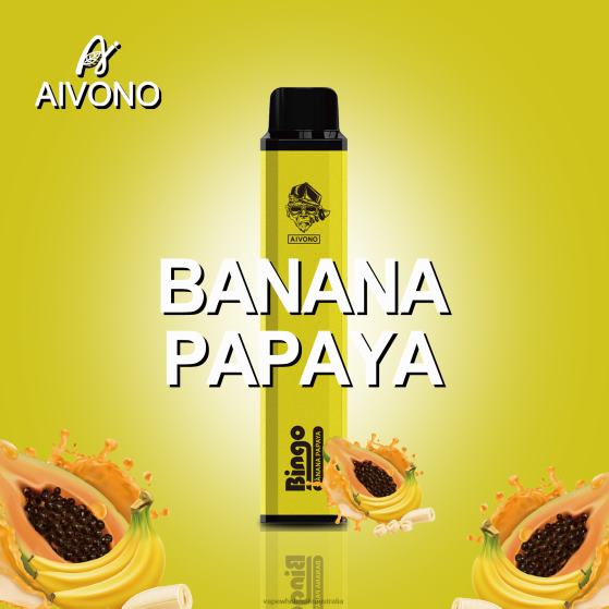 Vape Wholesale Distributor Australia - Aivono AIM BINGO 4000 Banana Papaya D24H0137