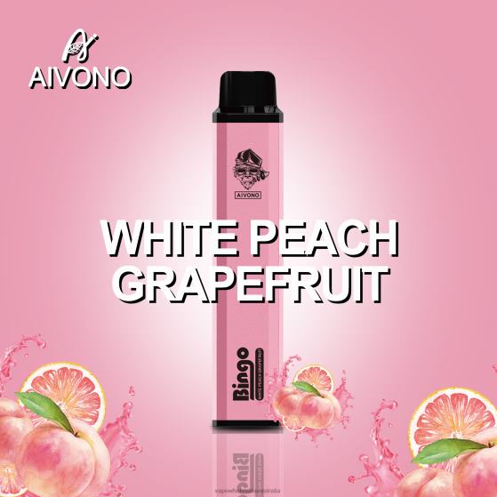 Vape Wholesale Melbourne - Aivono AIM BINGO 4000 White Peach Grapefruit D24H0134