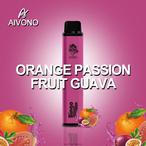 Vaping Supplies Online - Aivono AIM BINGO 4000 Orange Passionfruit Guava D24H0132