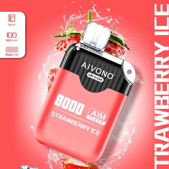 Electronic Cigarette Wholesale Price - Aivono AIM CLEAR 8000 Strawberry Ice D24H0205