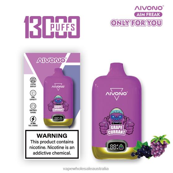 Vape Wholesale Distributor Australia - Aivono AIM FREAK 13000 Grape Currant D24H0251