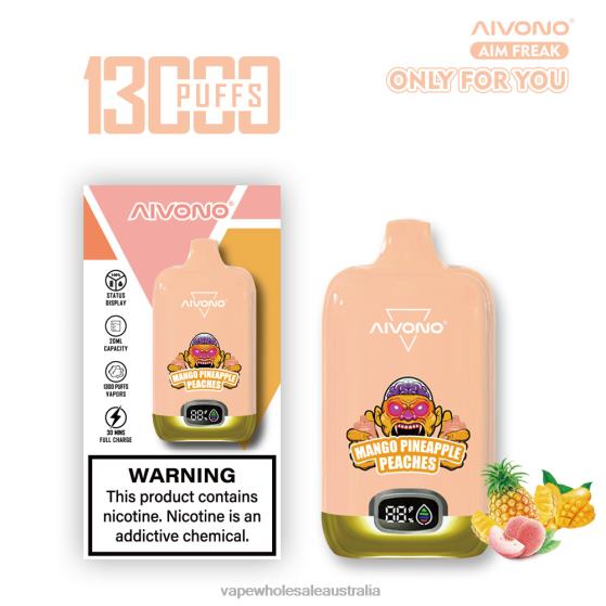 Vape Wholesale Sydney - Aivono AIM FREAK 13000 Mango Pineapple Peaches D24H0250