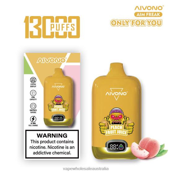 Vaping Supplies Near Me - Aivono AIM FREAK 13000 Peach Fruit Juice D24H0245