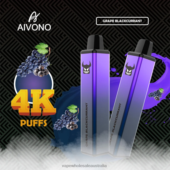 E Cigarettes Wholesale Suppliers - Aivono AIM FREAK 4000 Grape Blackcurrant D24H0259