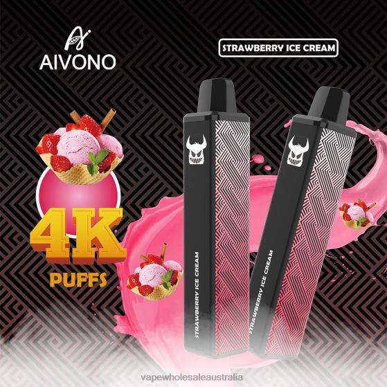 Vaping Supplies Australia - Aivono AIM FREAK 4000 Strawberry Ice Cream D24H0263
