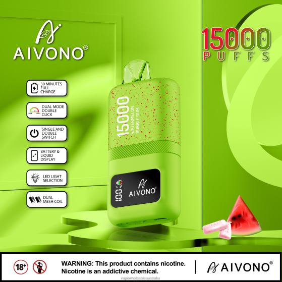 Vape Wholesale Global - Aivono AIM magic 15000 Watermelon Bubble Gum D24H065
