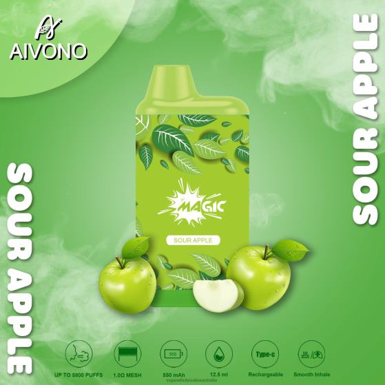 E Cigarette Wholesale - Aivono AIM MAGIC 5800 Mouth Box Cigarette Sour Apple D24H087