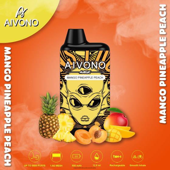 E Cigarettes Wholesale Suppliers - Aivono AIM MAGIC 5800 Mouth Box Cigarette Mango Pineapple Peach D24H088