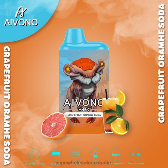 Vape Wholesale Aus - Aivono AIM MAGIC 5800 Mouth Box Cigarette Grapefruit Orange Soda D24H0101