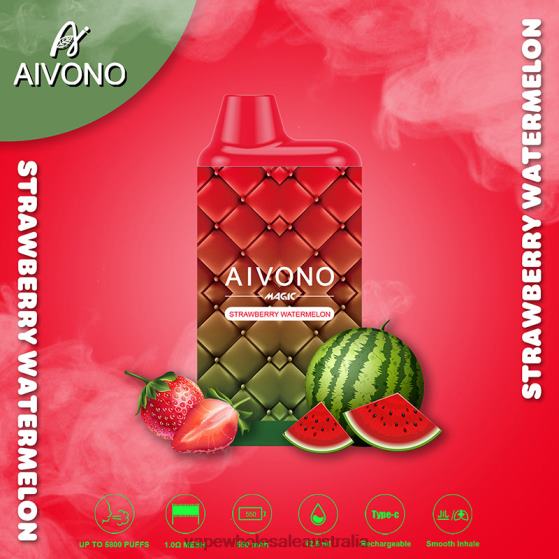 Vape Wholesale Distributor Australia - Aivono AIM MAGIC 5800 Mouth Box Cigarette Strawberry Watermelon D24H099