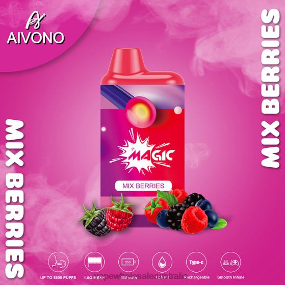 Vape Wholesale Supplier - Aivono AIM MAGIC 5800 Mouth Box Cigarette Mix Berries D24H0100