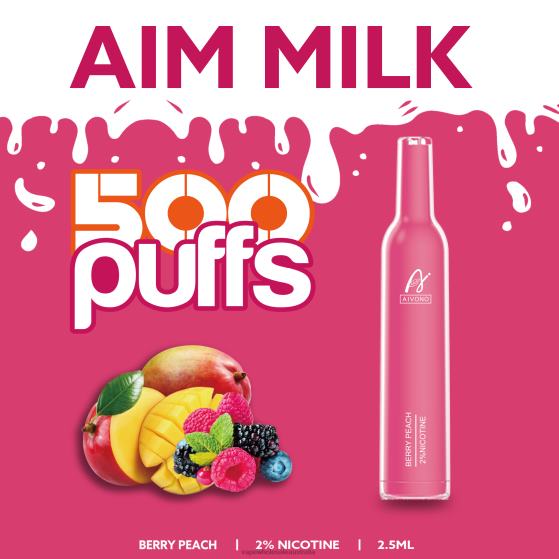 Vape Wholesale Distributor - Aivono AIM MILK 500 Berry Peach D24H0273