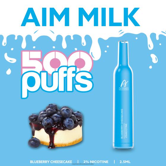 Vape Wholesale Global - Aivono AIM MILK 500 Blueberry Cheese Cake D24H0274