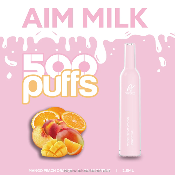 Vape Wholesale Sydney - Aivono AIM MILK 500 Mango Peach Orange D24H0269