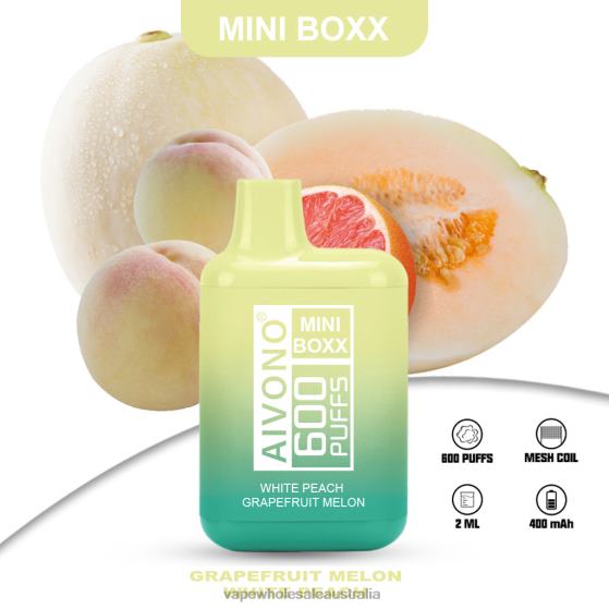Electronic Cigarette Wholesale - Aivono AIM MINI BOXX 600 White Peach Grapefruit Melon D24H0241
