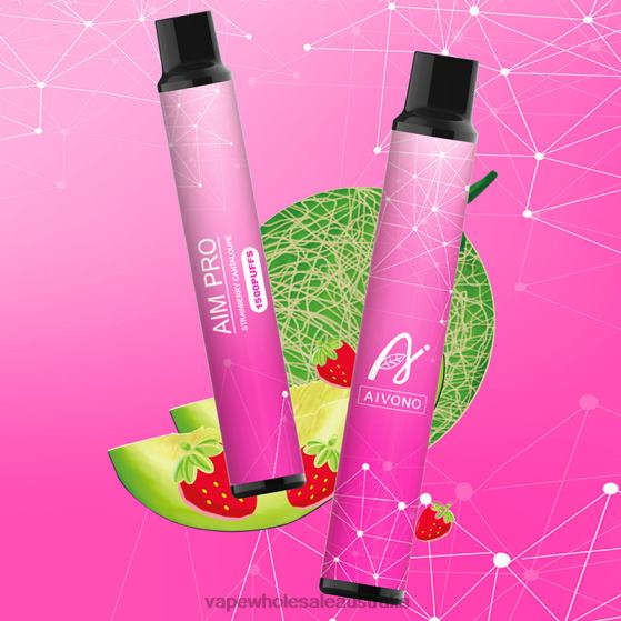 E Cig Wholesale Distributors - Aivono AIM PRO 1500 Strawberry Cantaloupe D24H0161