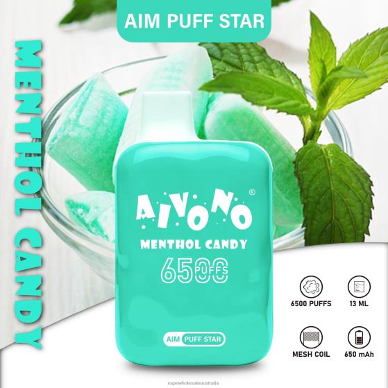 E Cig Wholesale - Aivono AIM PUFF STAR 6500 Menthol Candy D24H0295