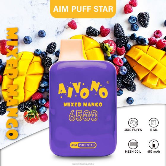 E Cigarette Wholesale - Aivono AIM PUFF STAR 6500 Mixed Mango D24H0296