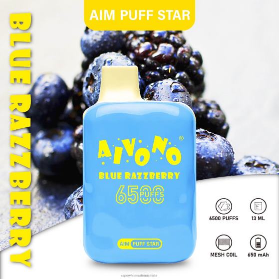 Vape Wholesale Distributor - Aivono AIM PUFF STAR 6500 Blue Razzberry D24H0292