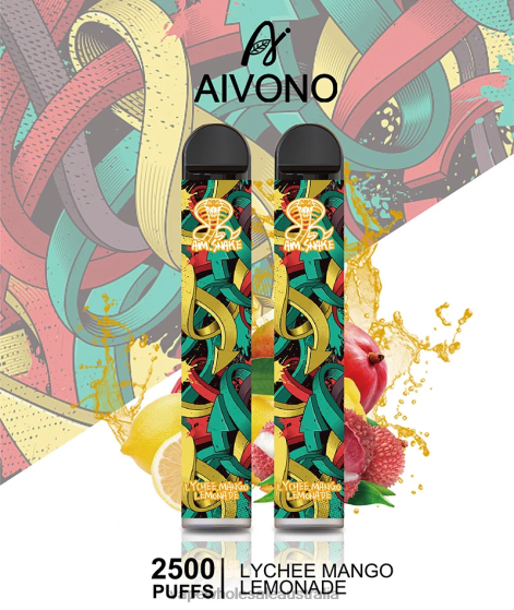 Vape Wholesale Distributor Australia - Aivono AIM SNAKE 2500 Lychee Mango Lemonade D24H0308