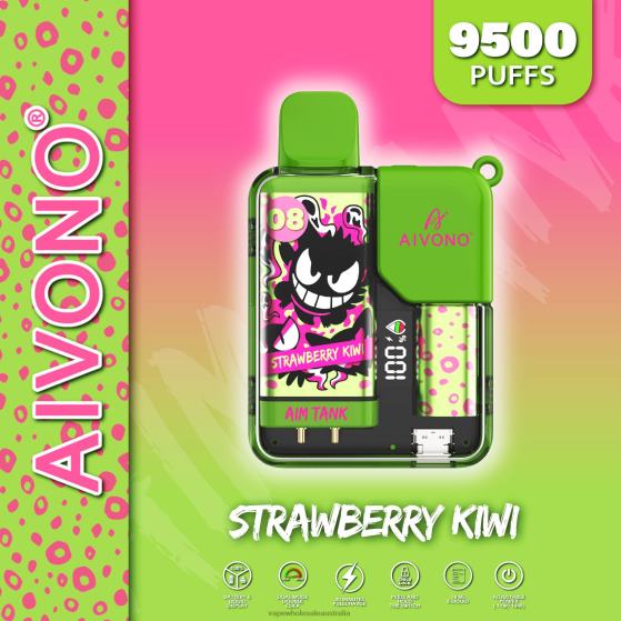 E Cig Wholesale Distributors - Aivono AIM TANK 9500 Strawberry Kiwi D24H047