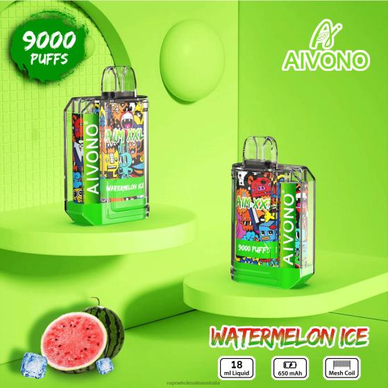 E Cig Wholesale - Aivono AIM XXL 9000 Mouth Sticker Transparent Watermelon Ice D24H048