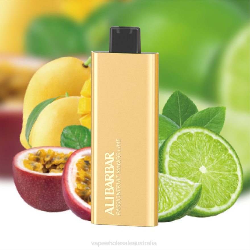 Vape Wholesale Melbourne - Alibarbar Pandora 7000 Disposable Vape Passionfruit Mango Lime BZ4LD458