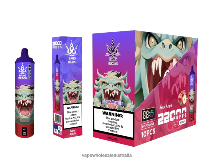 Electronic Cigarette Wholesale - Bang Beach 22000 Puffs Smart Screen Sour Apple 608HD13