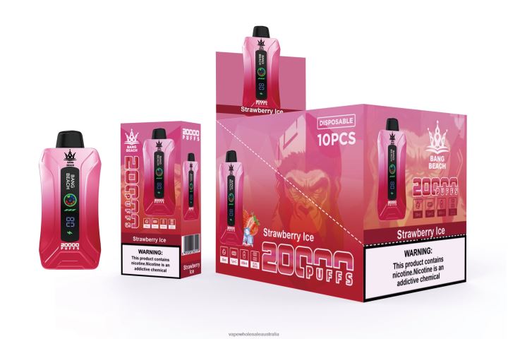Vape Wholesale Aus - Bang Beach 20000 Puffs Smart Screen Vape Strawberry Ice 608HD6