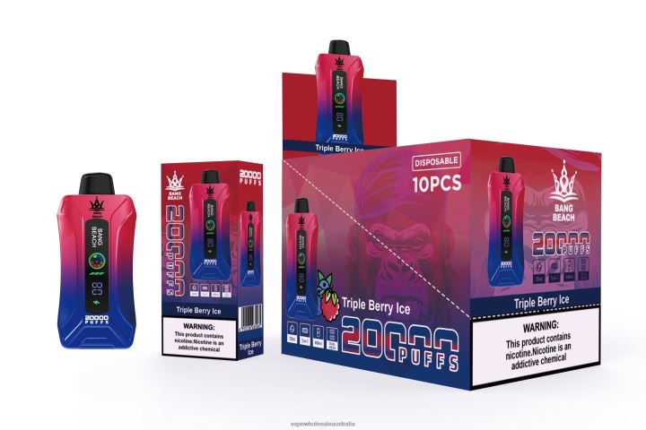 Vape Wholesale Global - Bang Beach 20000 Puffs Smart Screen Vape Triple Berry Ice 608HD8