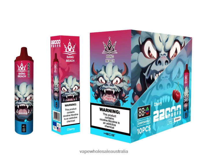 Vaping Supplies Near Me - Bang Beach 22000 Puffs Smart Screen Cherry 608HD17