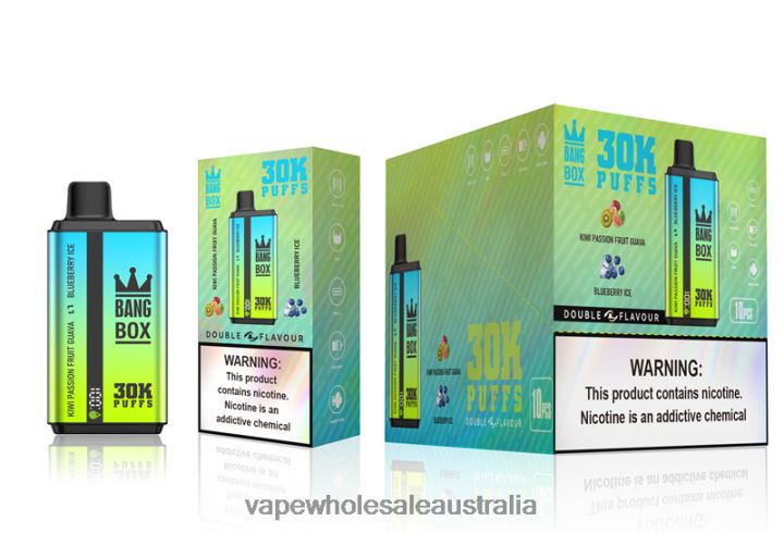 E Cig Wholesale Distributors - Bang Box 30000 Puffs Dual Flavors Kiwi Passion Fruit Guava & Blueberry Ice 608HD65
