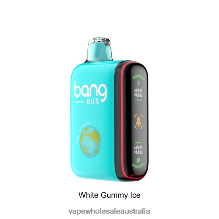 E Cigarette Wholesale - Bang Box 9000-18000 Puffs Intelligent Power Display White Gummy Ice 608HD30