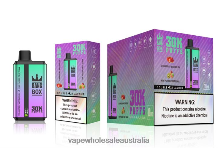 Electronic Cigarette Wholesale Supplier - Bang Box 30000 Puffs Dual Flavors Strawberry Watermelon & Kiwi Passion Fruit Guava 608HD70