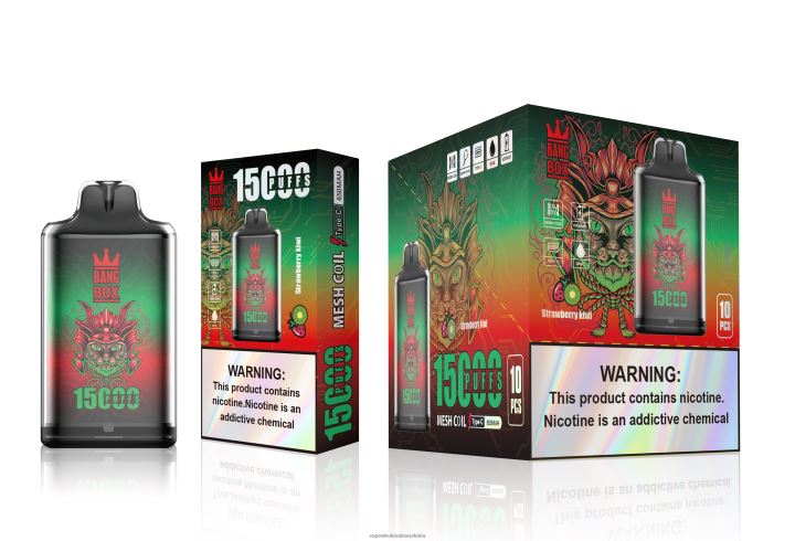 Vape Wholesale Aus - Bang Box S1-15000 Puffs Strawberry Kiwi 608HD100