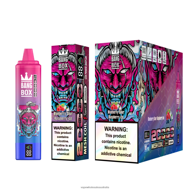 Vape Wholesale Australia - Bang Box 20000 Blueberry Sour Raspberry Ice 608HD55
