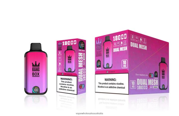 Vape Wholesale Distributor Australia - Bang Box 18000 puffs Sour Raspberry Ice 608HD98