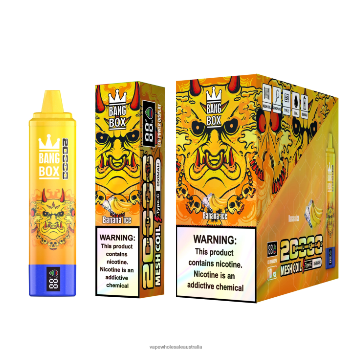 Vape Wholesale Distributor Australia - Bang Box 20000 Banana Ice 608HD57
