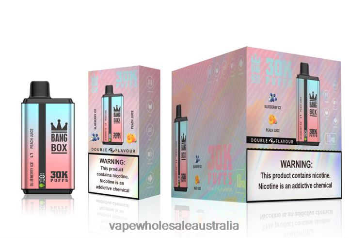 Vape Wholesale Distributor - Bang Box 30000 Puffs Dual Flavors Blueberry Ice & Peach Juice 608HD63