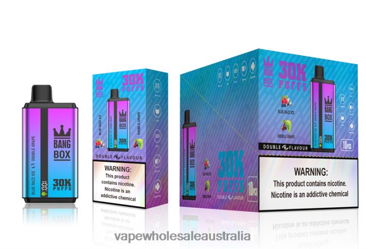 Vaping Supplies Australia - Bang Box 30000 Puffs Dual Flavors Blue Razz Ice & Double Grape 608HD72