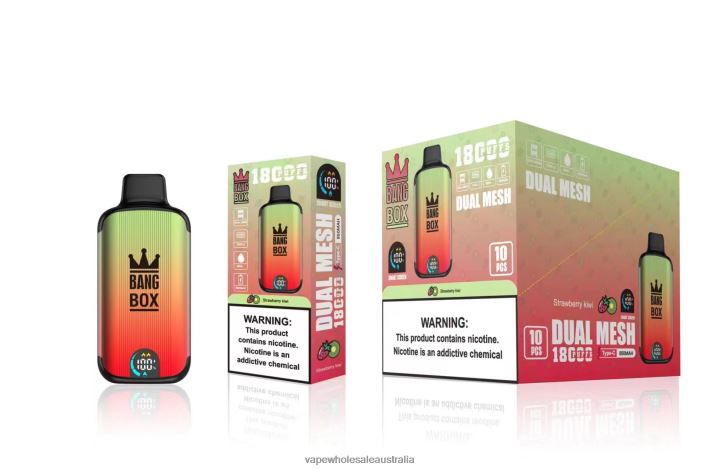 Vaping Supplies Near Me - Bang Box 18000 puffs Strawberry Kiwi 608HD92