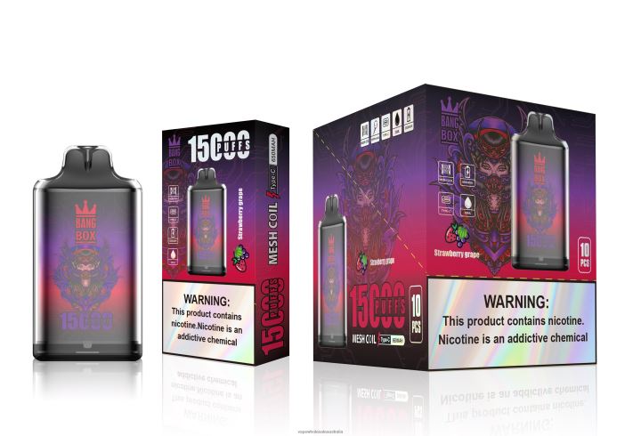Vaping Supplies Near Me - Bang Box S1-15000 Puffs Strawberry Grape 608HD111