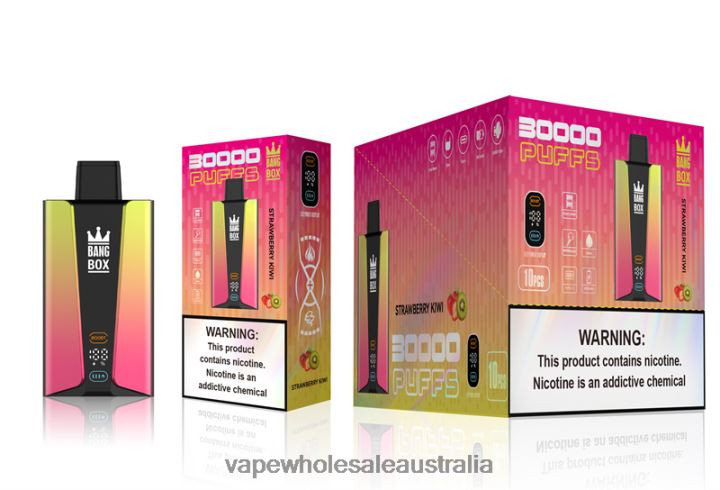 Vaping Supplies Online - Bang Box 30000 Puffs Smart Screen Strawberry Kiwi 608HD74