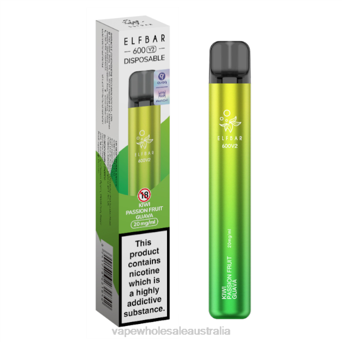 Kiwi Passion Fruit Guava - vape wholesale supplier 4DF0R286 ELFBAR 600V2 20mg