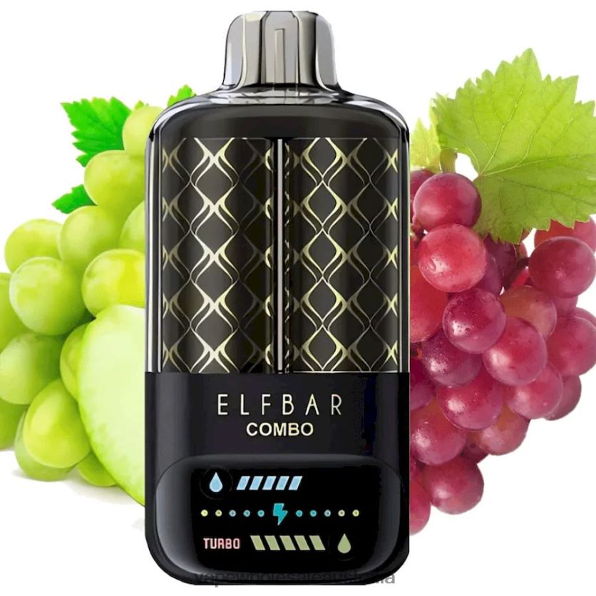E Cig Wholesale Distributors - Green Grape & Grape Elf Bar Combo 25000 0R8P469