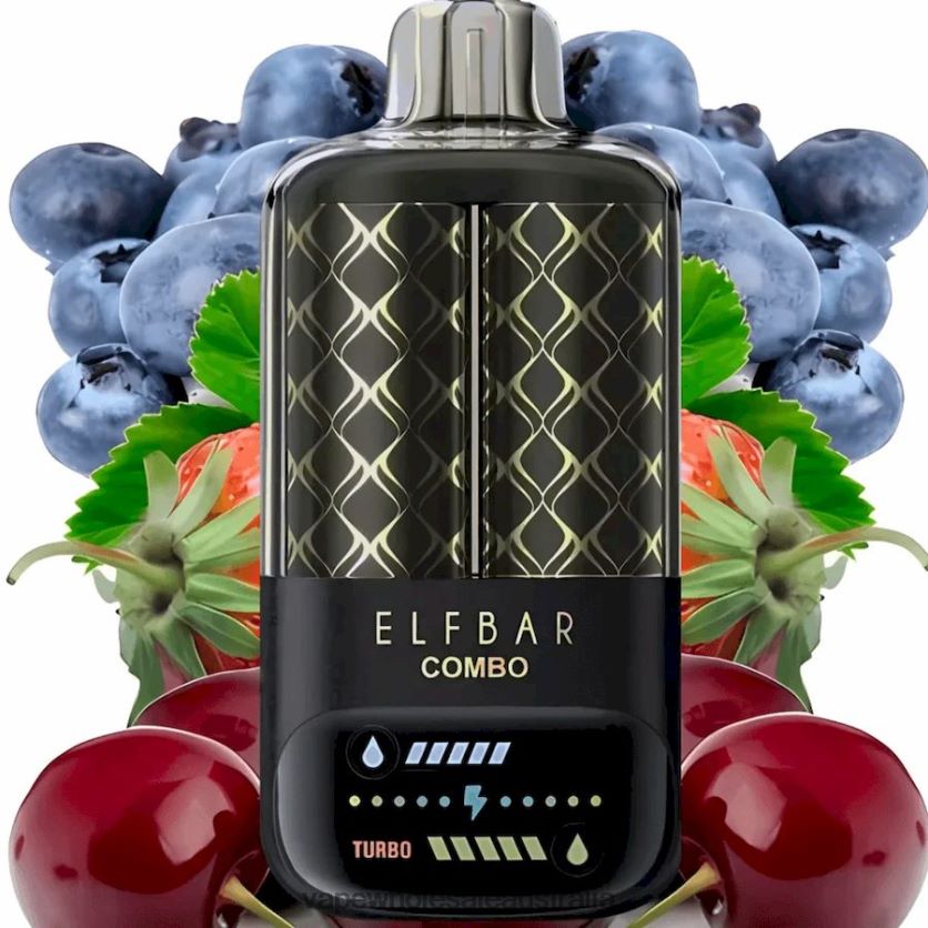 Vape Wholesale Australia - Blueberry Sour Raspberry & Cherry Elf Bar Combo 25000 0R8P462