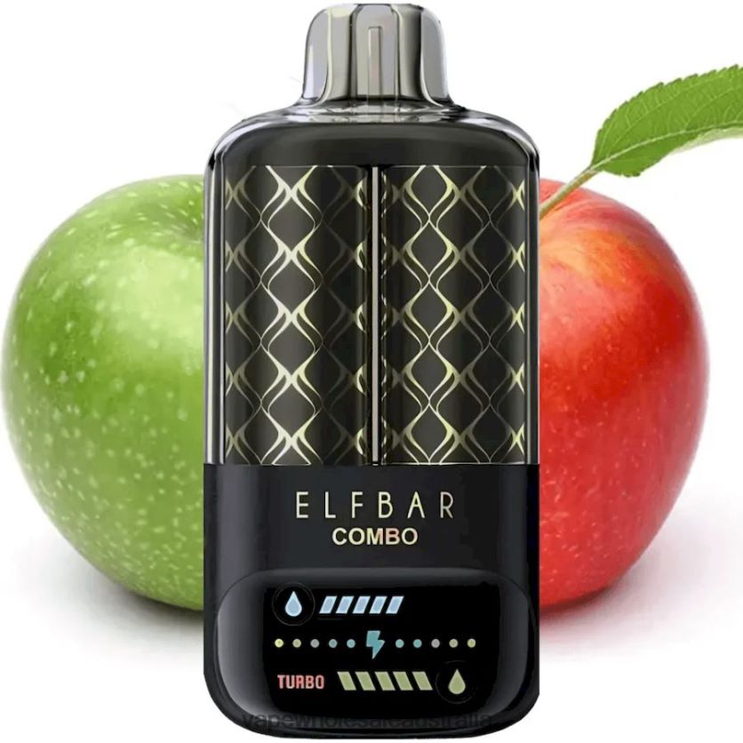 Vape Wholesale Sydney - Green Apple & Double Apple Shisha Elf Bar Combo 25000 0R8P463