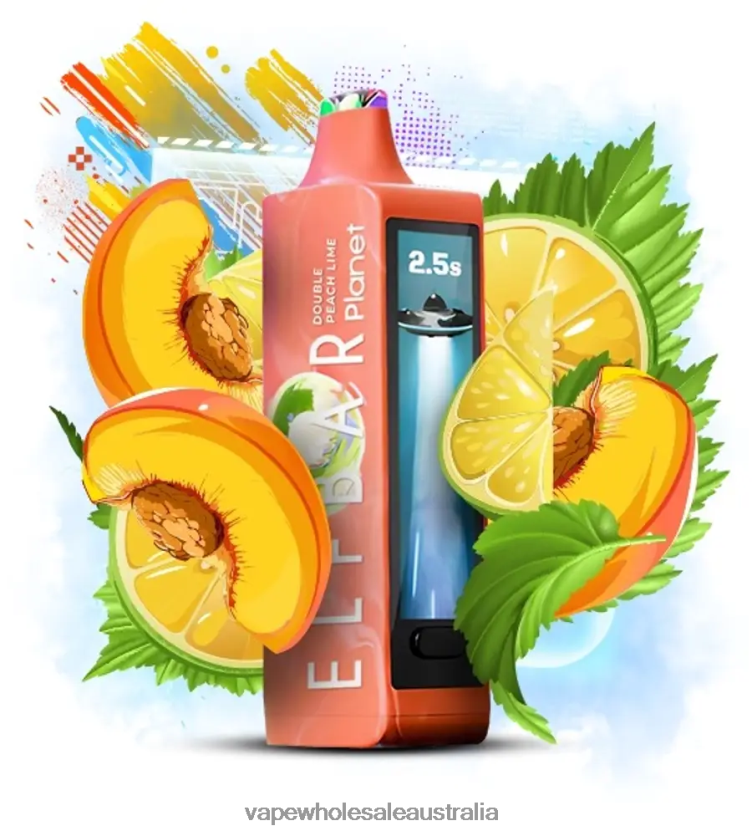 E Cigarettes Wholesale Suppliers - Double Peach Lime Elf Bar Planet 25000 0R8P4631