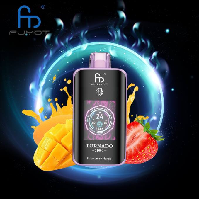 E Cigarette Wholesale - Strawberry Mango Fumot Tornado 25000 Disposable Vape N4BV11