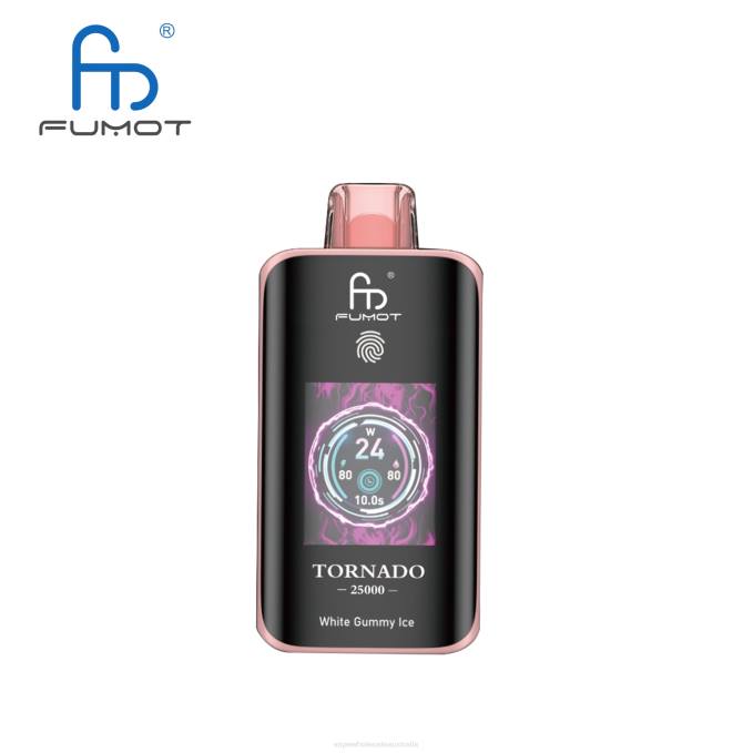 Vape Wholesale Australia - White Gummy Ice Fumot Tornado 25000 Disposable Vape N4BV14